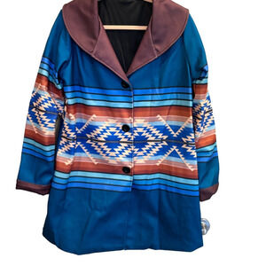 Southwestern inspired duster coat 2XL